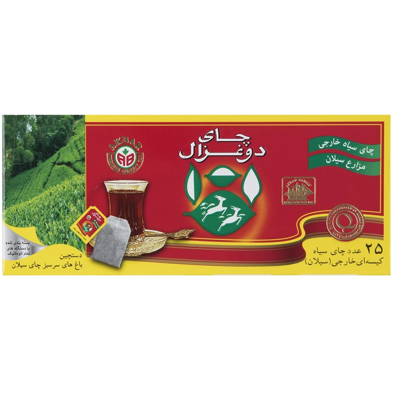 چای کیسه‌ای 25 عددی ساده دو غزال
