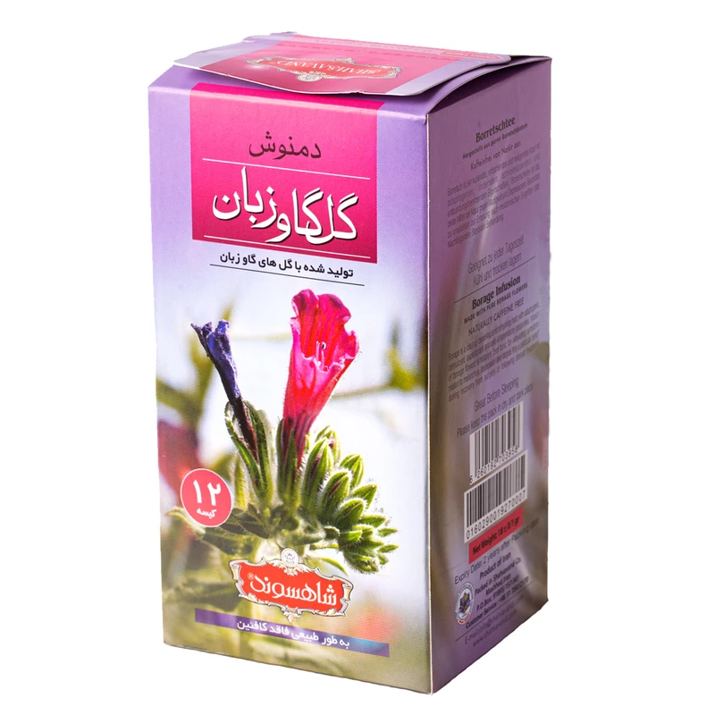 چای کیسه‌ای 12 عددی گل گاو زبان شاهسوند